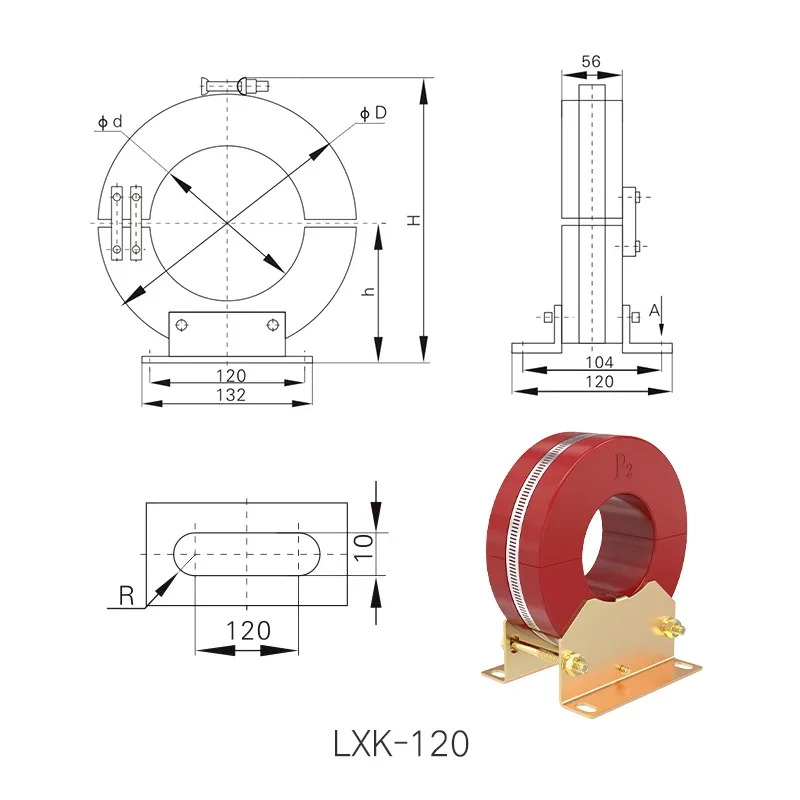 10kV 제로 시퀀스 변류기/고전압 변압기 LXK-80/100/120/140/150/300