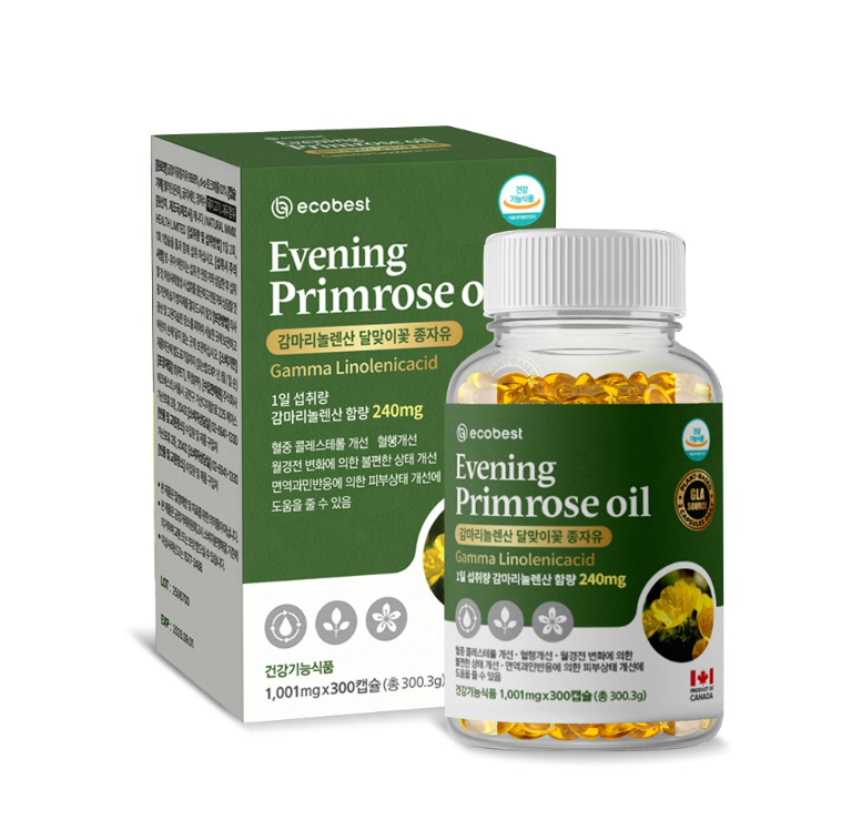 에코베스트 감마리놀렌산 달맞이꽃종자유 1001mg 300캡슐, 2개 제품 이미지