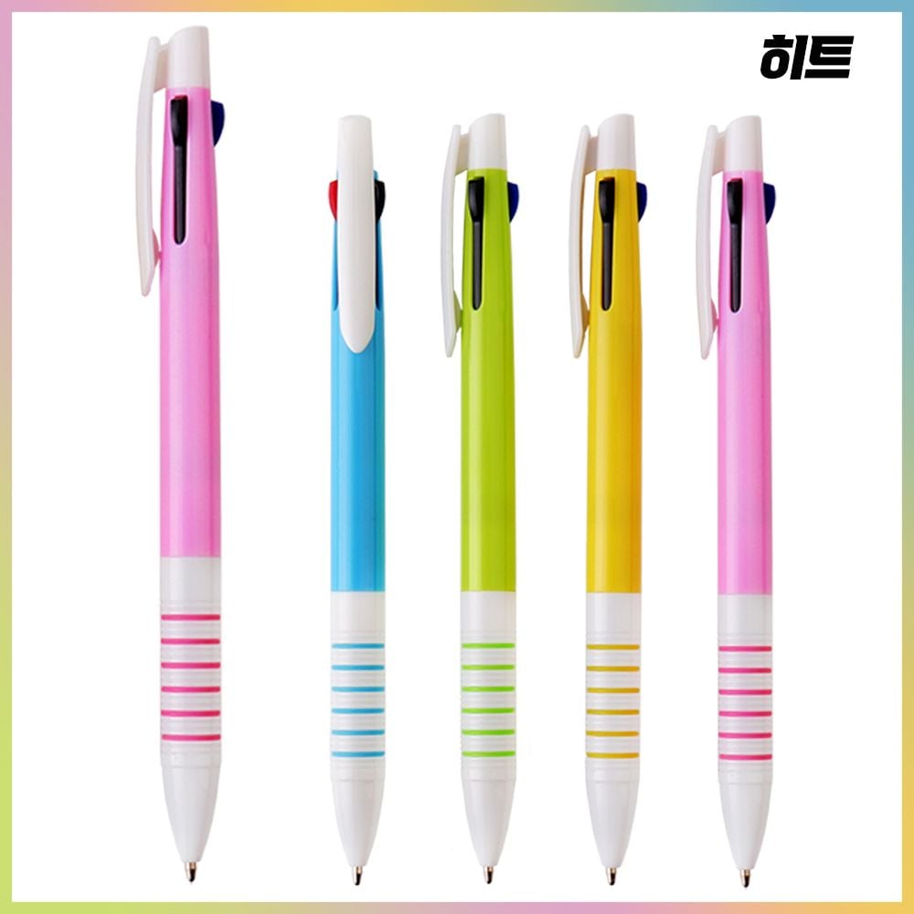 히트3색(6링) 파스텔불투 볼펜 (1.0mm) X 500개 - 메인 이미지