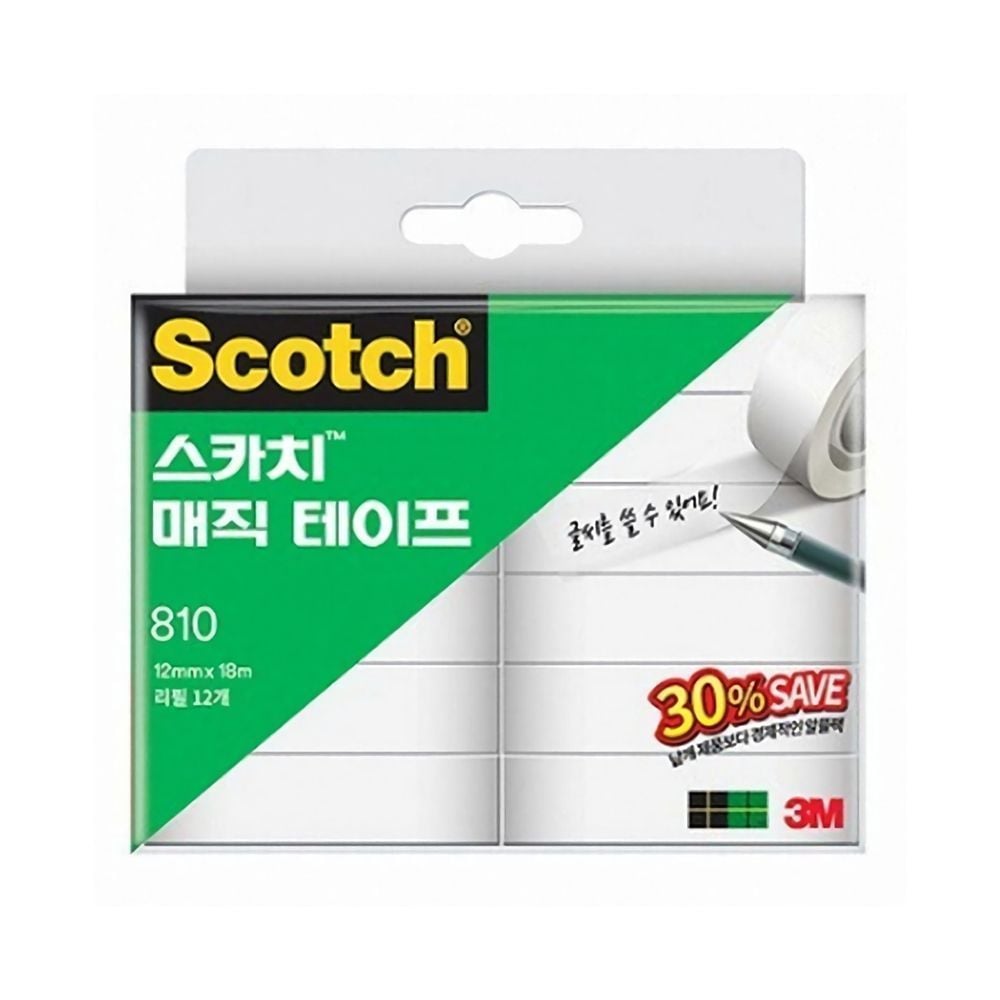 스카치 매직테이프 리필 (_810R-12)(12x18) 세이빙팩 - 메인 이미지