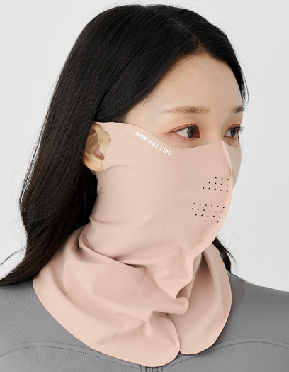 노멀라이프 기모 골프 마스크 오토바이 자전거 방한 넥워머 스포츠 자외선 차단 바람막이 블랙 S