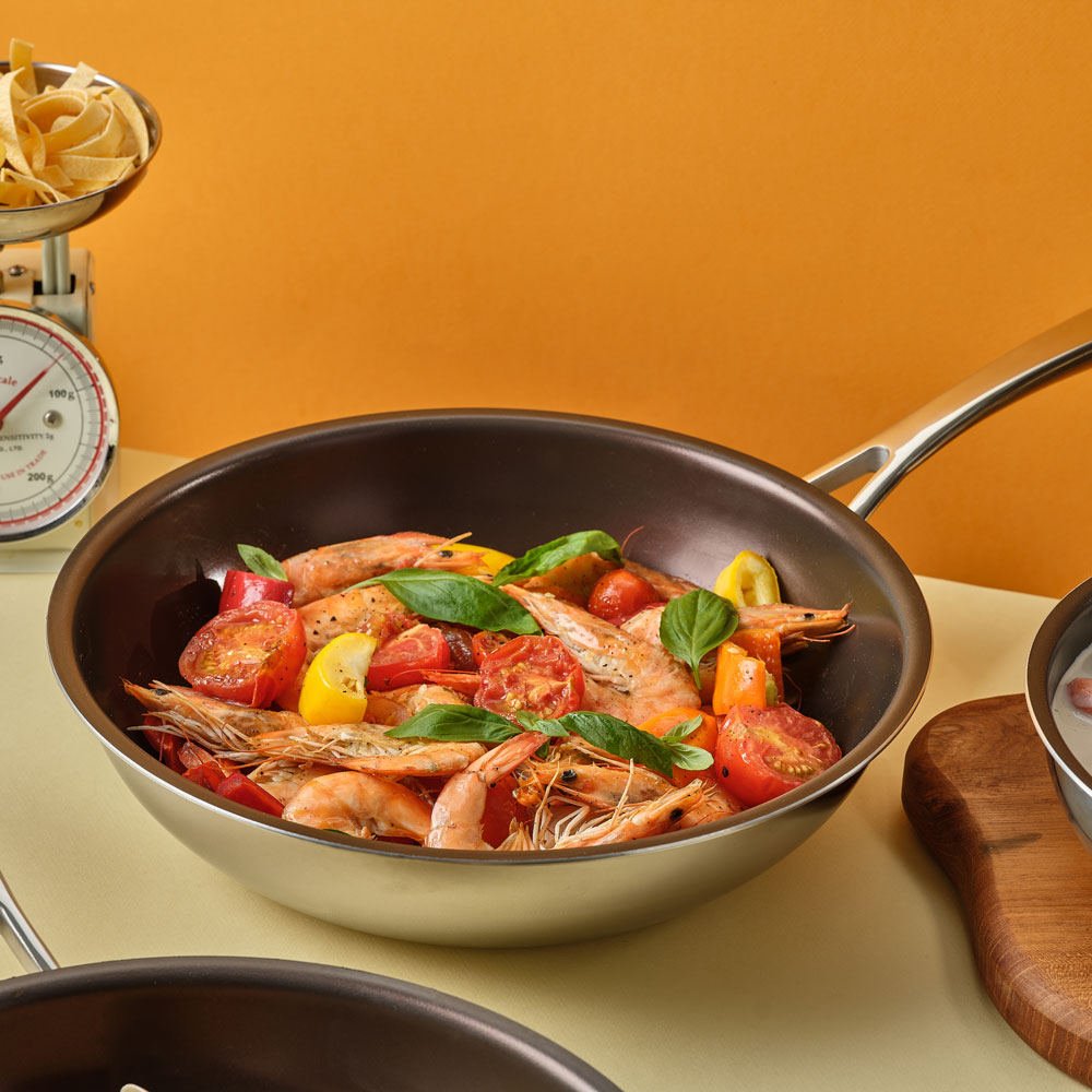 클래딘 인덕션 직화 IH 통4중 스텐 글라트 논스틱 코팅 궁중팬 28cm - 상세 이미지 4