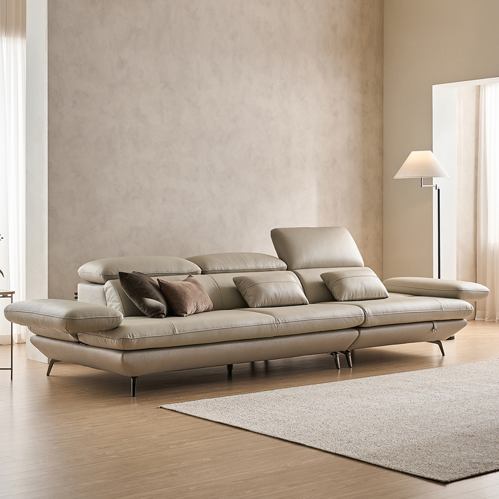 핀란디아 안나 이태리 통가죽 4인용 3인용 소가죽 천연가죽 소파