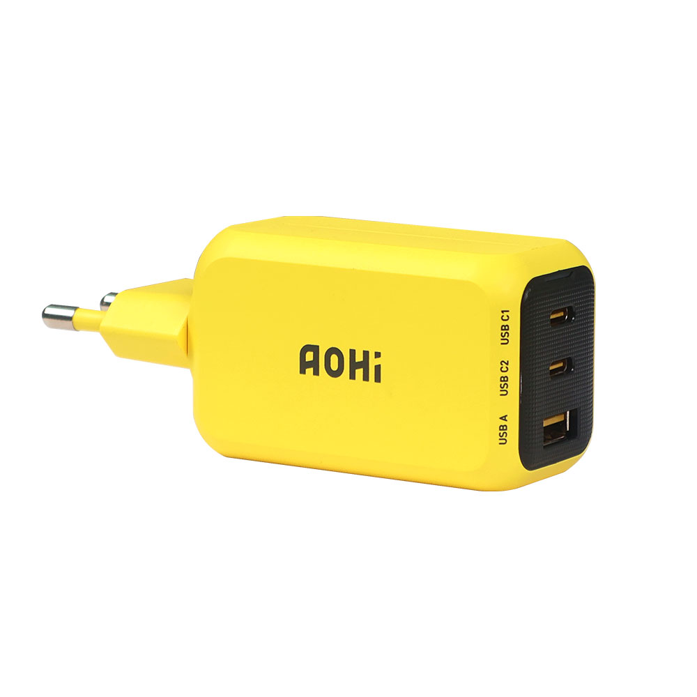 AOHI 65W PD PPS GaN 3포트 맥북 아이패드 노트북 태블릿 아이폰 초고속충전기