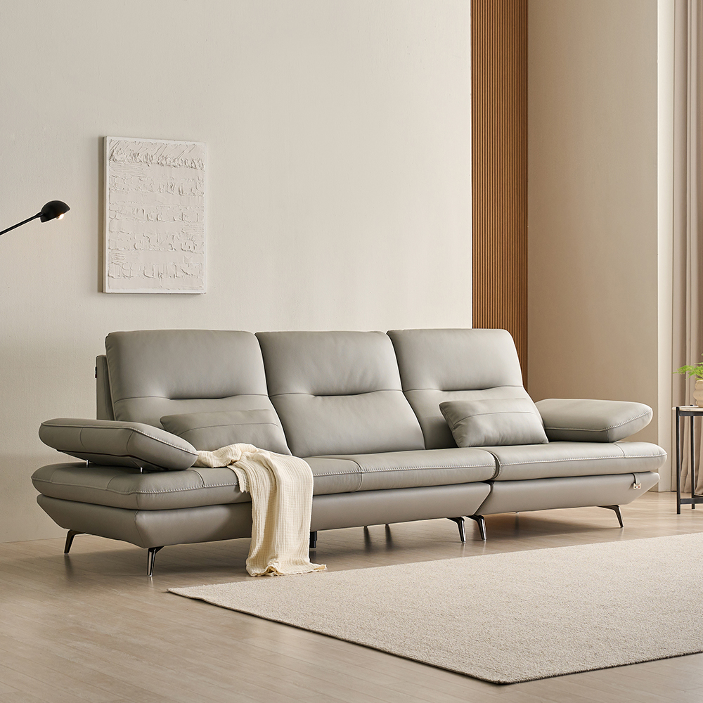 핀란디아 제이드 이태리 통가죽 4인용 3인용 소가죽 천연가죽 소파