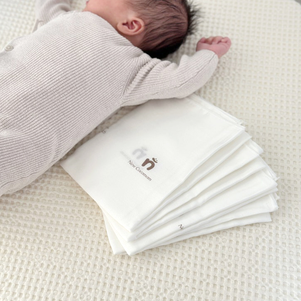 뉴코코맘 신생아 아기 천기저귀 밤부100% 목욕타올 사각기저귀 무형광 속싸개 겸용 대형