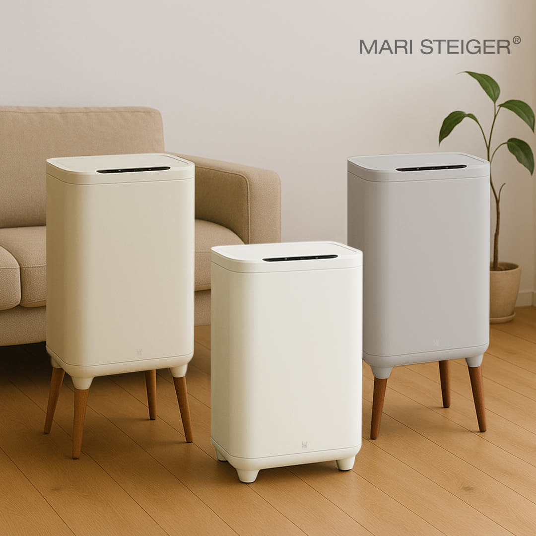 루미 자동센서 휴지통 V2 종량제 20리터 예쁜 인테리어 원목다리 쓰레기통 제품 이미지