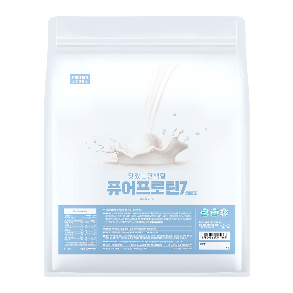 프로틴스토리 맛있는 단백질 퓨어프로틴7 밀크쉐이크 3kg 제품 이미지
