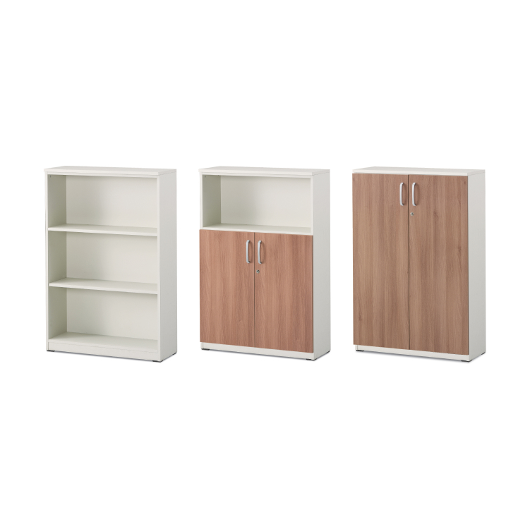 토파스 믹스 3단 사무용책장 사무실 화이트 콘크리트 오픈장 올문장 서류 수납장 캐비닛 책장