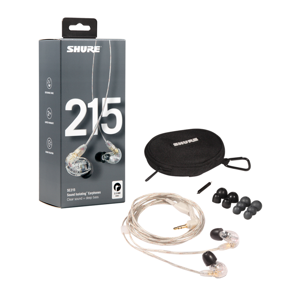 [SHURE] 슈어 SE215 사운드 아이솔레이팅 이어폰 (클리어) - 상세 이미지 5