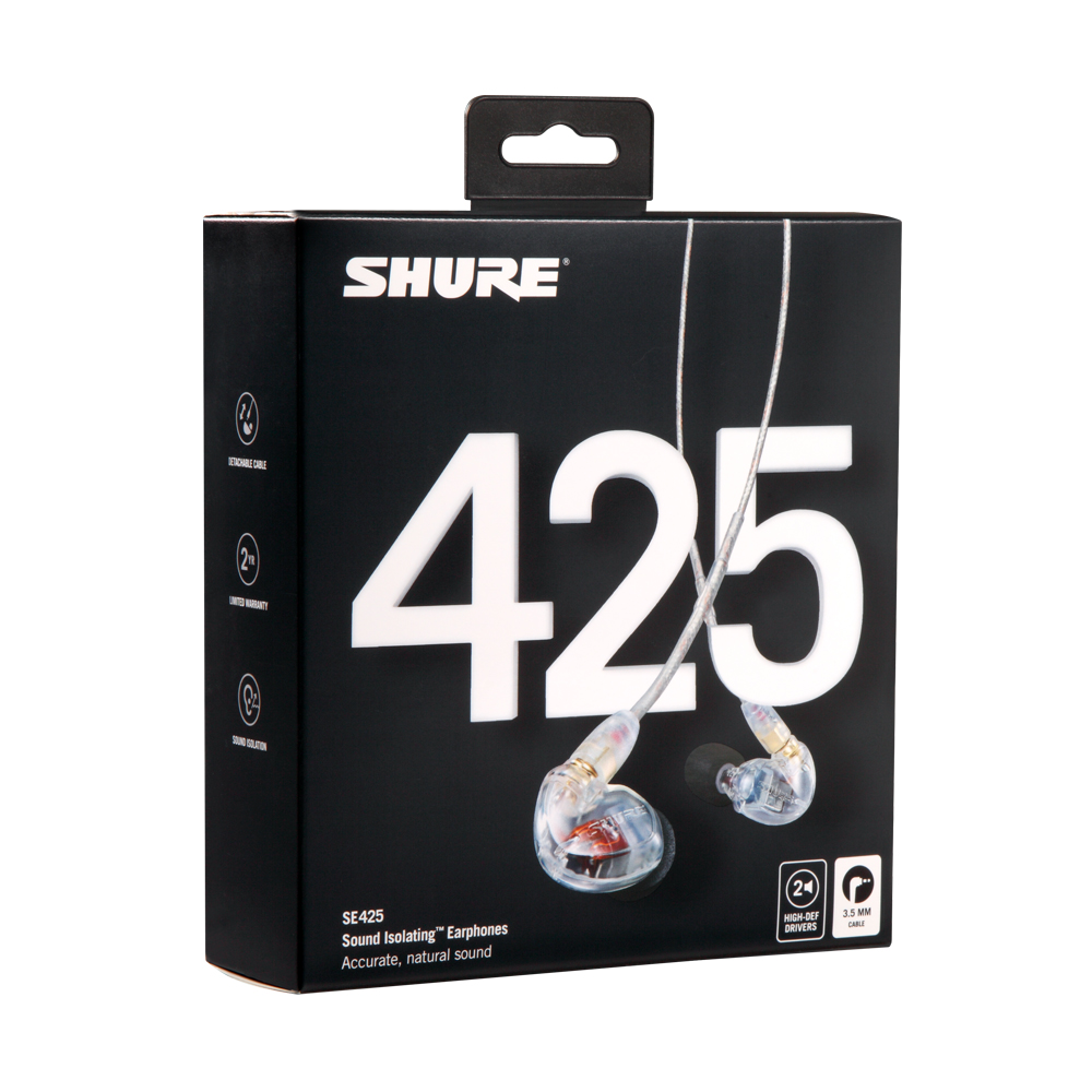 [SHURE] 슈어 SE425 사운드 아이솔레이팅 이어폰 (클리어) - 상세 이미지 4