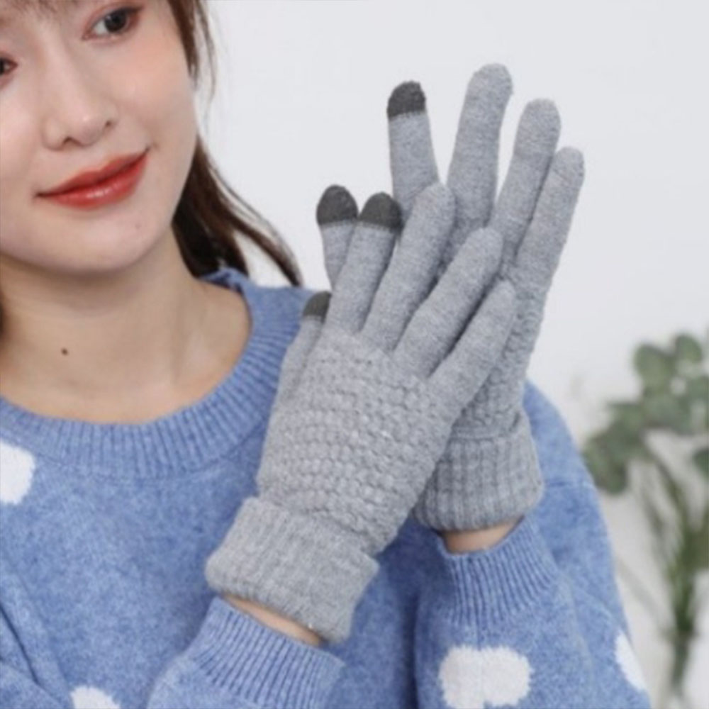 스마트폰 터치 장갑 스포츠 핑거 공용 봄 가을 손가락 단체 여자 선물 겨울 방한 따뜻한 - 상품 이미지