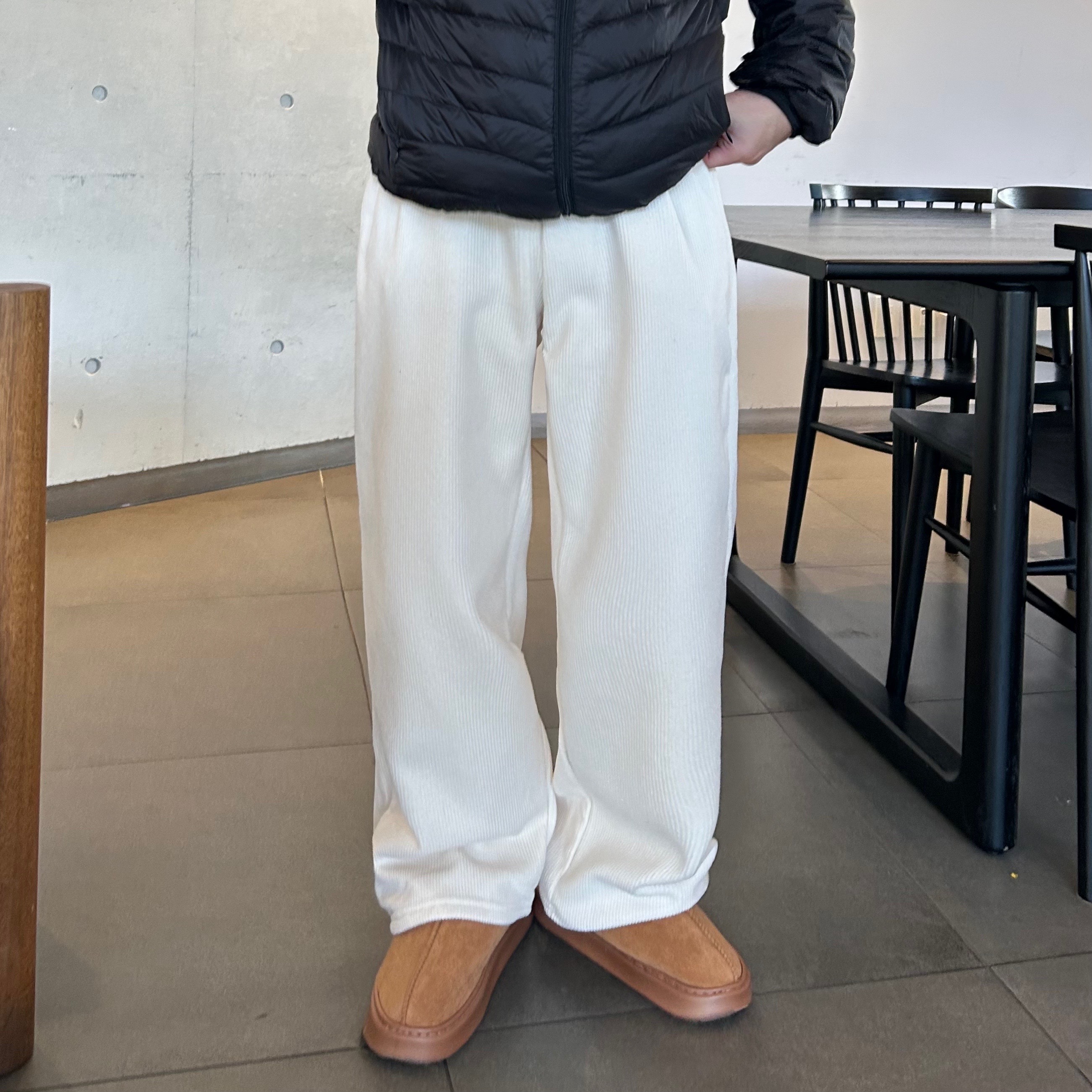 1+1 남자골덴바지 남성코듀로이팬츠 보아털바지 벌룬팬츠 - 상세 이미지 2