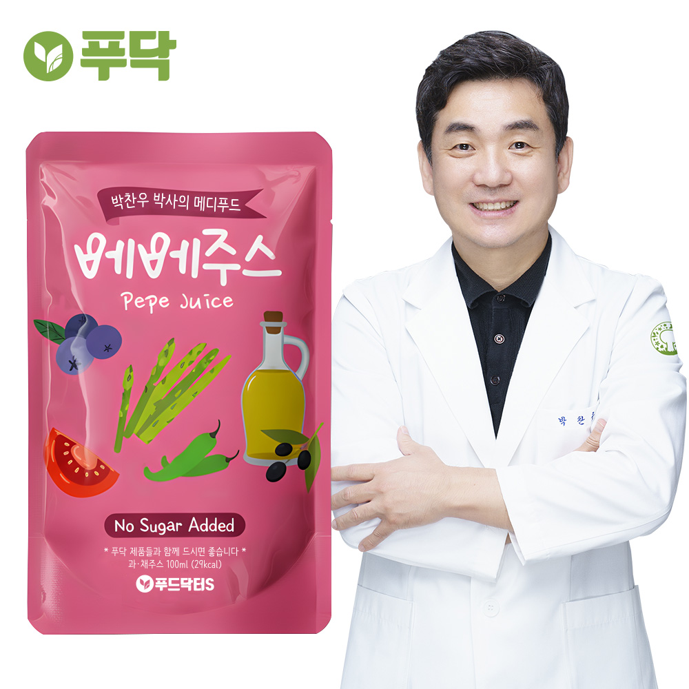 푸닥 빼빼주스 100ml 30팩 클렌즈 CCA 빼빼쥬스 베베주스 - 상품 이미지