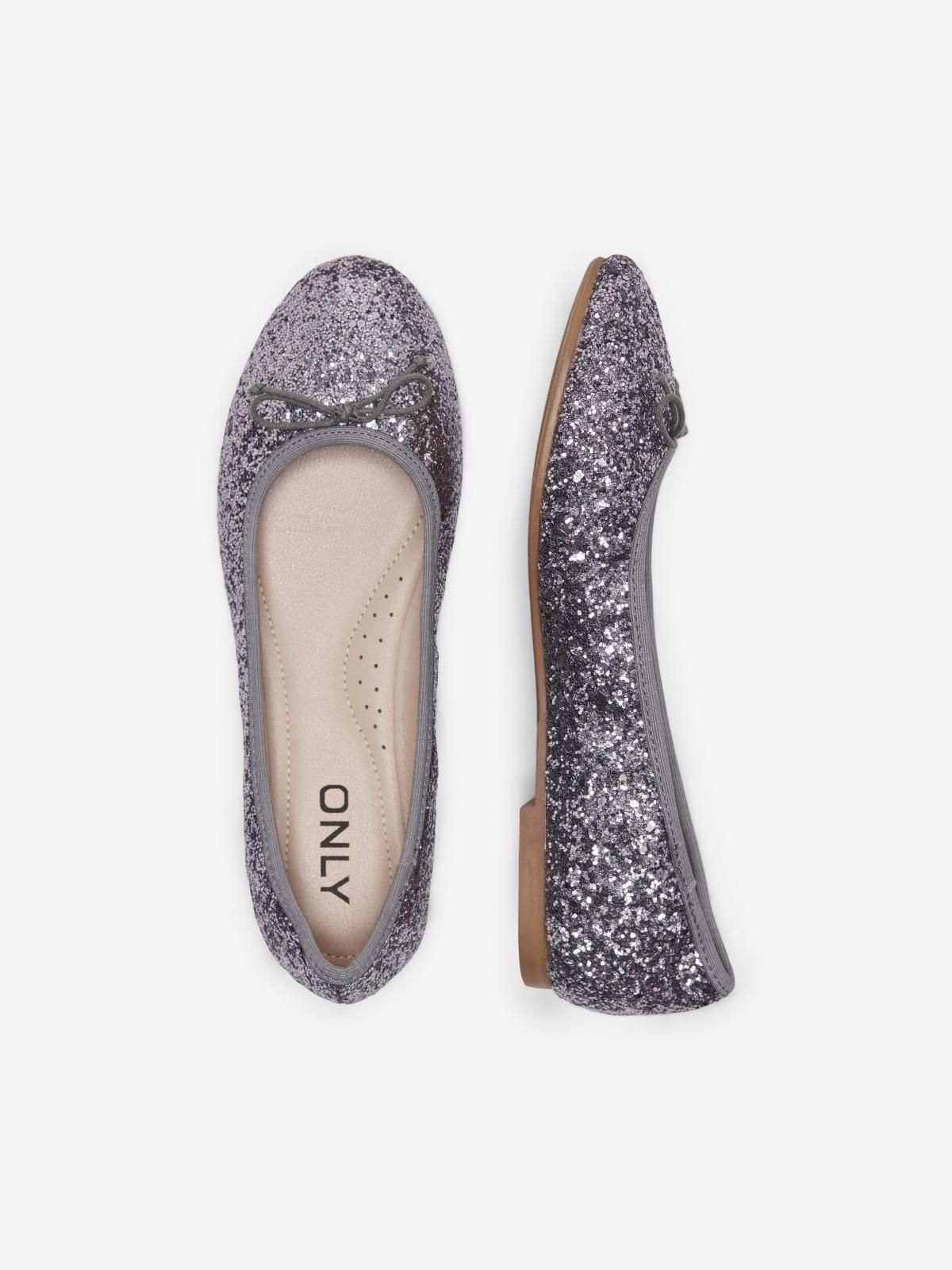 온리 글리터 베이직 발레리나 플랫슈즈 15330007_387 GREY / SILVER - 상세 이미지 3