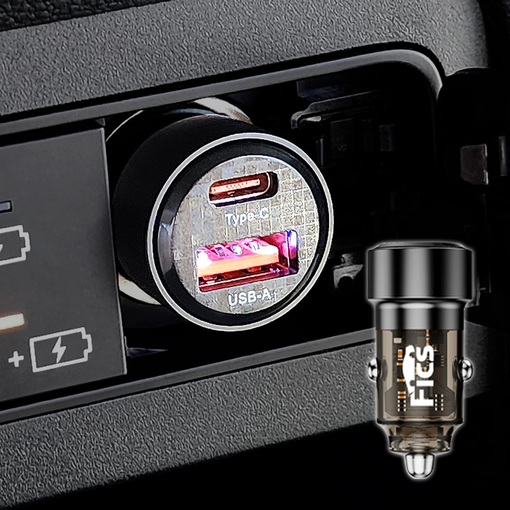 픽스 차량용 초고속 2.0 충전기 시거잭 멀티소켓 75W A/C타입 PD3.0/QC3.0 C12C