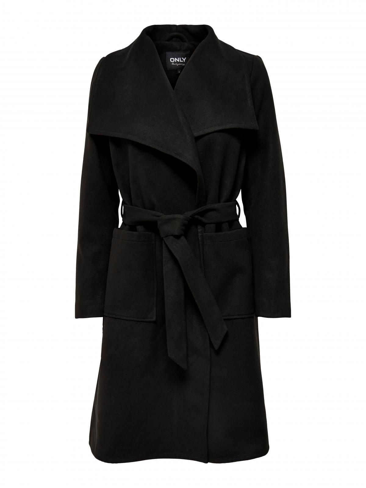 온리 베이직 블랙 벨트 트렌치코트 15233406_2161 BLACK / BLACK - 상세 이미지 3