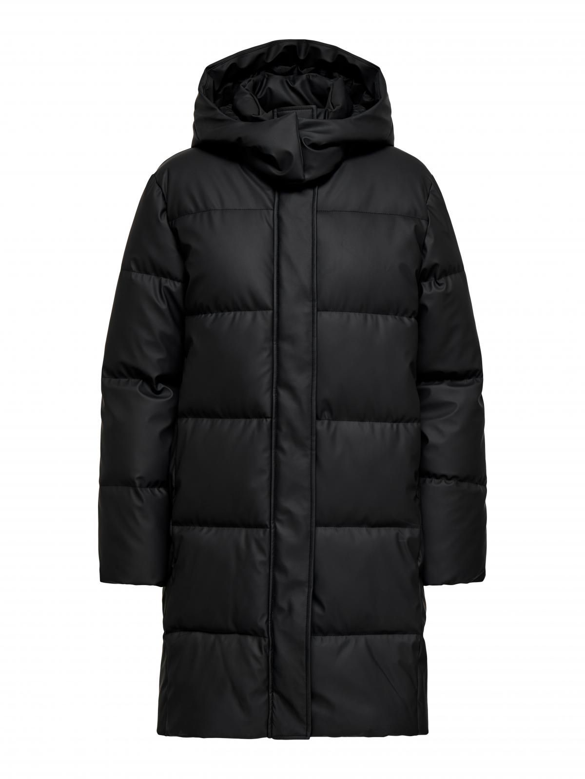 온리 테크니컬 하이넥 롱 후드 패딩코트 15365797_2161 BLACK / BLACK - 상세 이미지 3