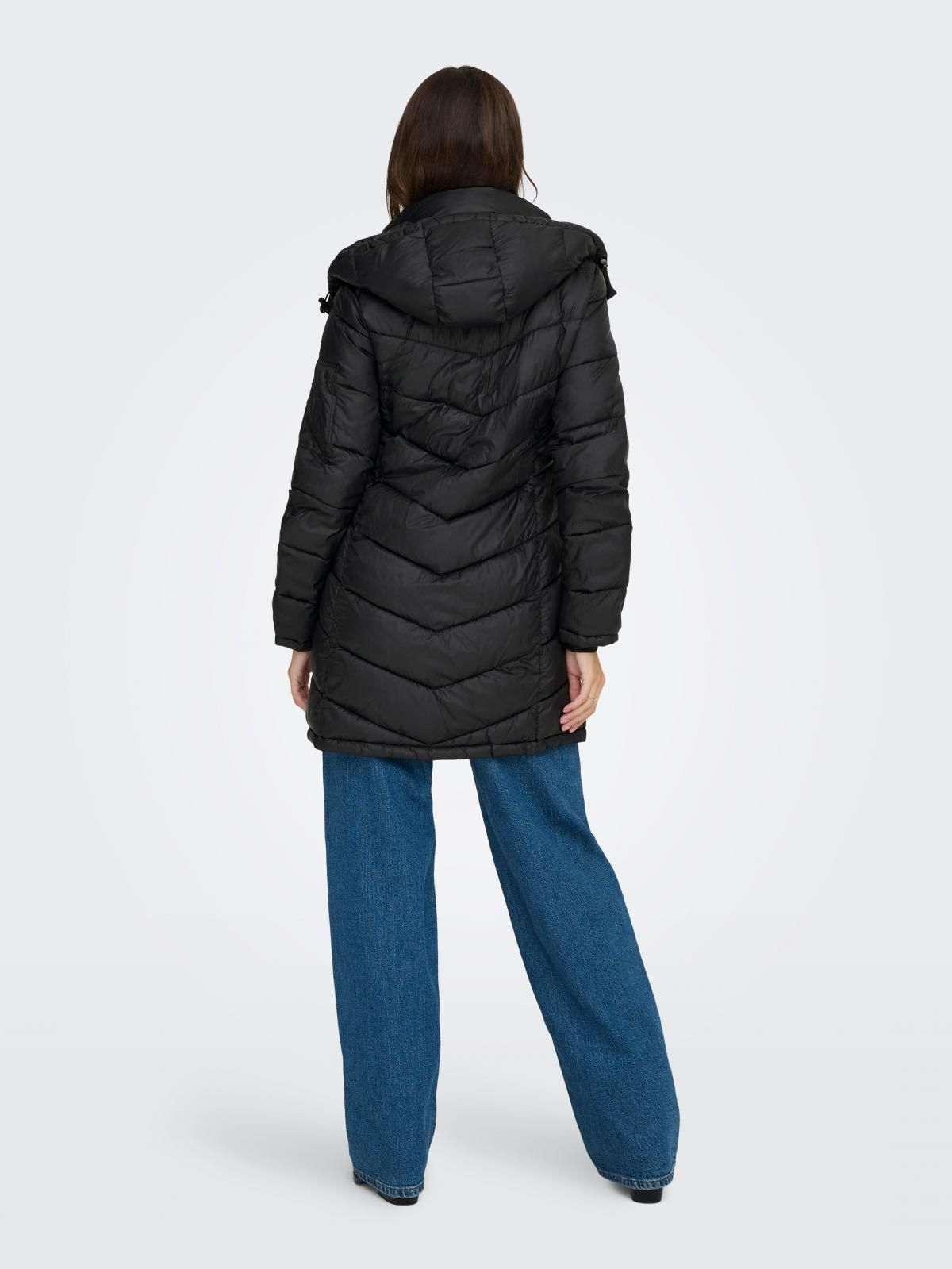 온리 테크니컬 퀼팅 방수 롱 패딩 코트 15348746_2161_1192297 BLACK / BLACK - 상세 이미지 2