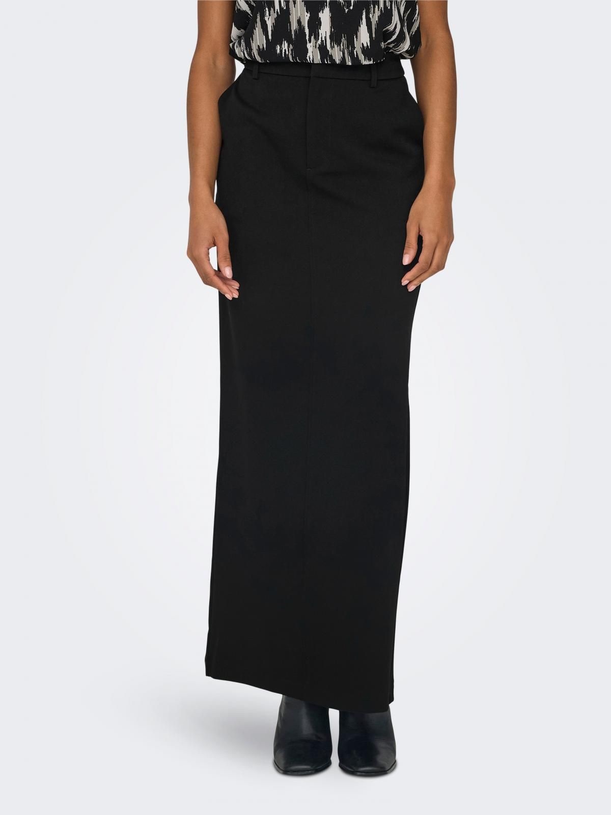 온리 베이직 롱 맥시 스커트 블랙 15327967_2161 BLACK / BLACK - 상품 이미지