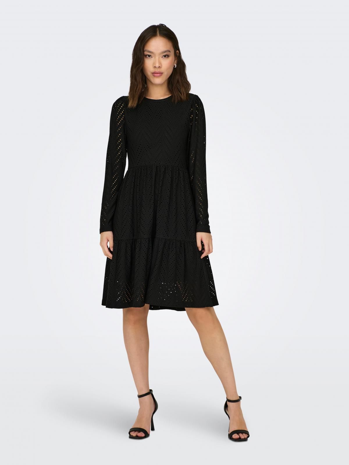 제이디와이 베이직 소프트 프릴 미니 원피스 15309887_2161 BLACK / BLACK - 상품 이미지