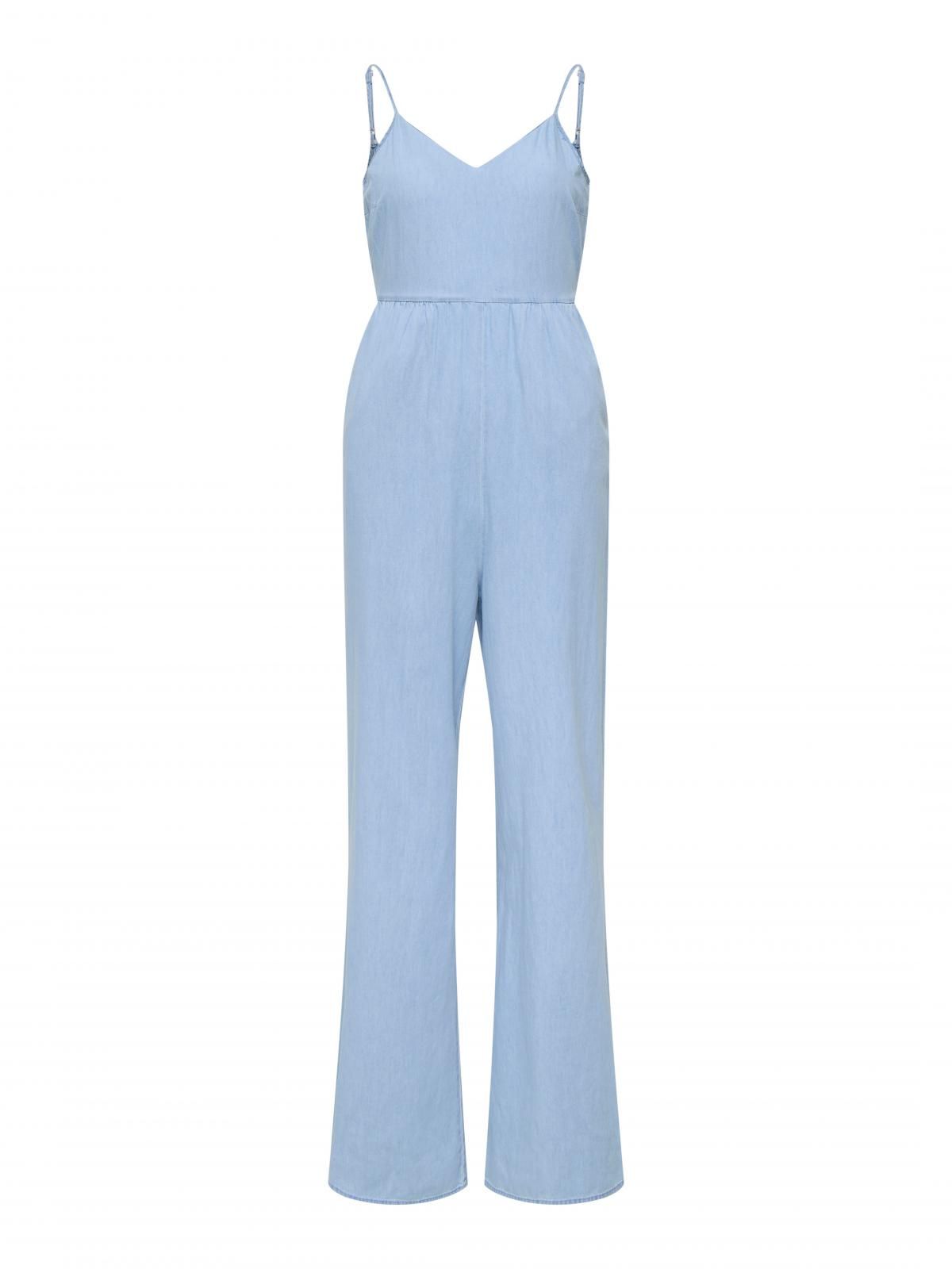 온리 코튼 슬림핏 스트랩 점프수트 15358782_2116 BLUE / LIGHT BLUE DENIM - 상세 이미지 3