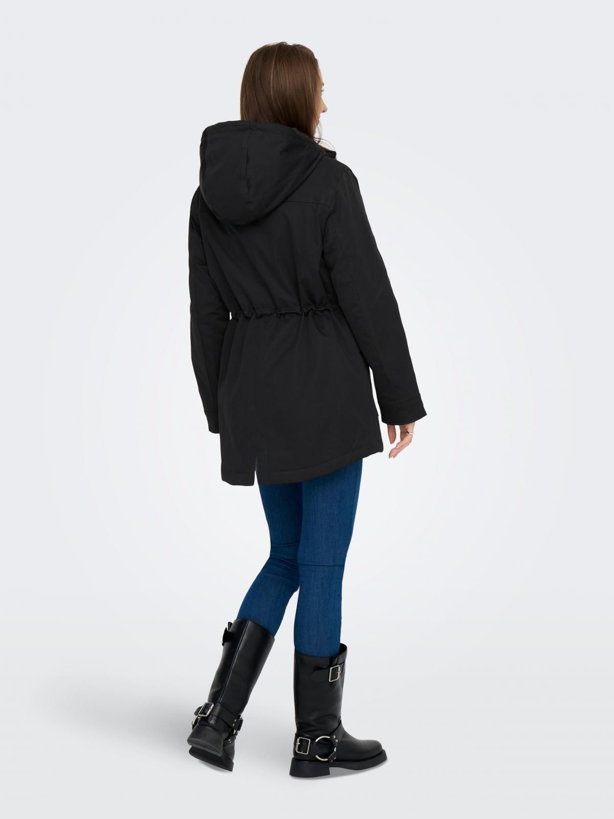 온리 테크니컬 후드 집업 재킷 15357625_2161 BLACK / BLACK - 상세 이미지 2