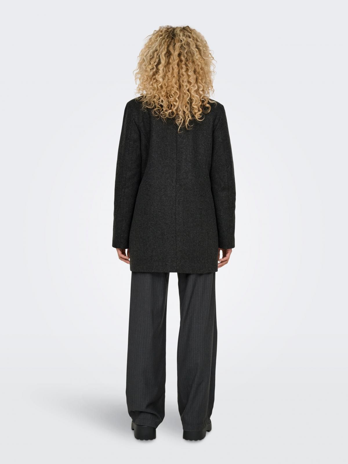 온리 테크니컬 하이넥 롱 코트 15332960_2383 GREY / DARK GREY MELANGE - 상세 이미지 2