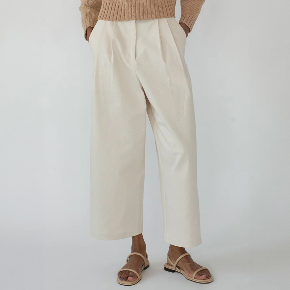 샤이나모트 여성 Boy 트라우저 팬츠 BOYTROUSER-FW24-NATURALFLECK - 상세 이미지 3