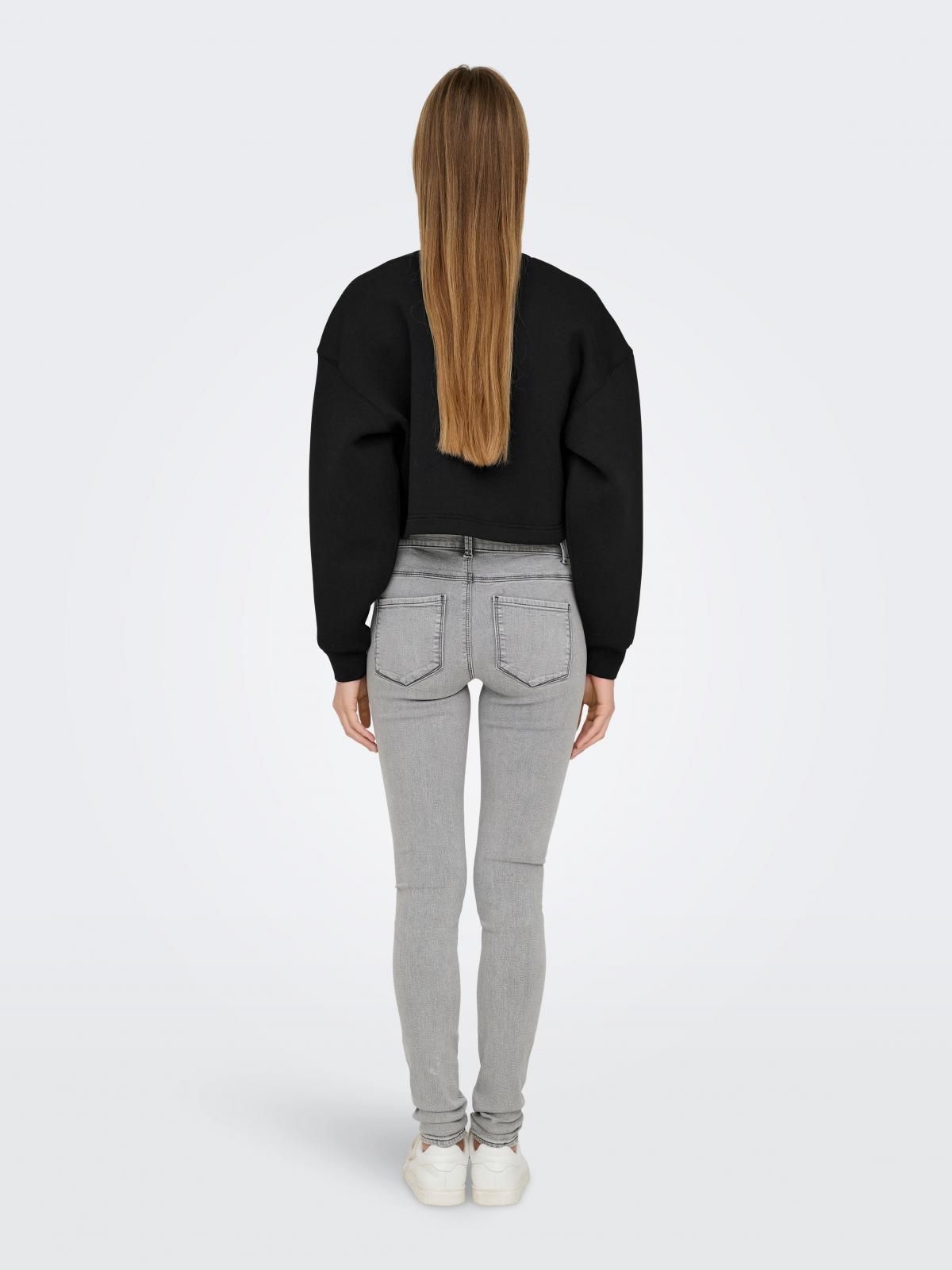 온리 미니멀 크롭 베이스볼 봄버 재킷 15347322_2161 BLACK / BLACK - 상세 이미지 2