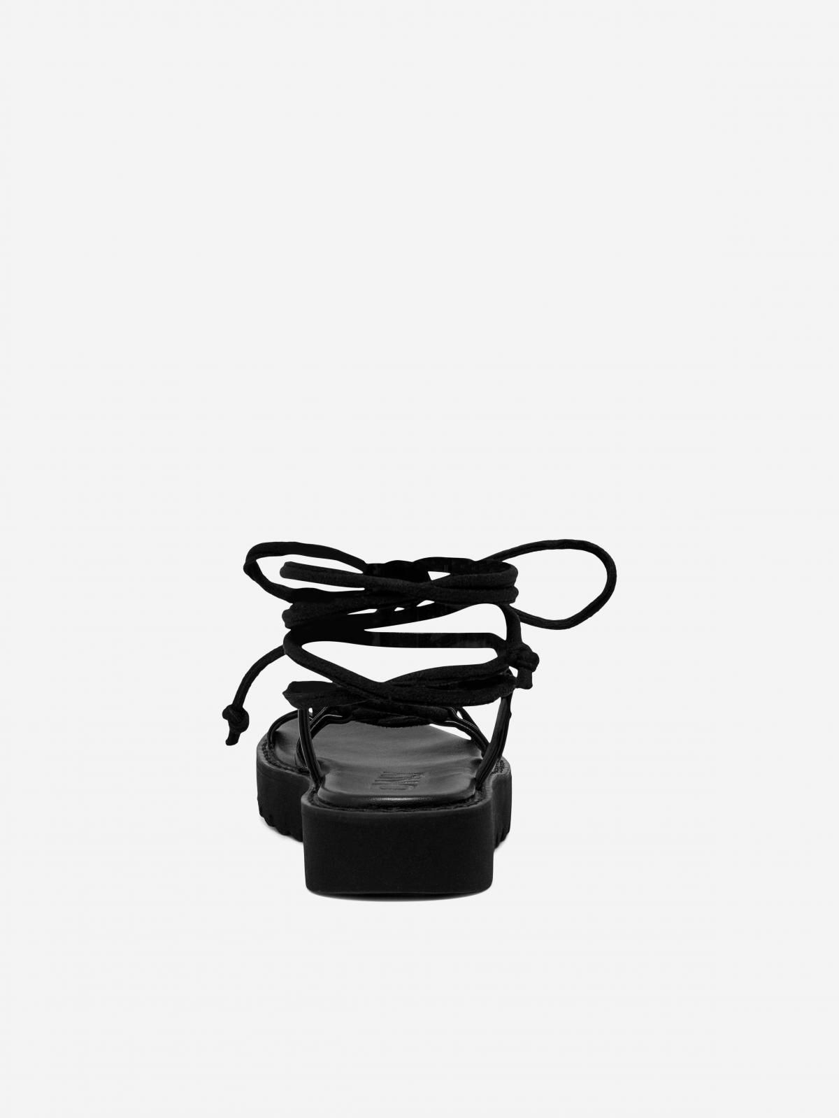 온리 레이스업 스트랩 샌들 15288055_2161 BLACK / BLACK - 상세 이미지 2