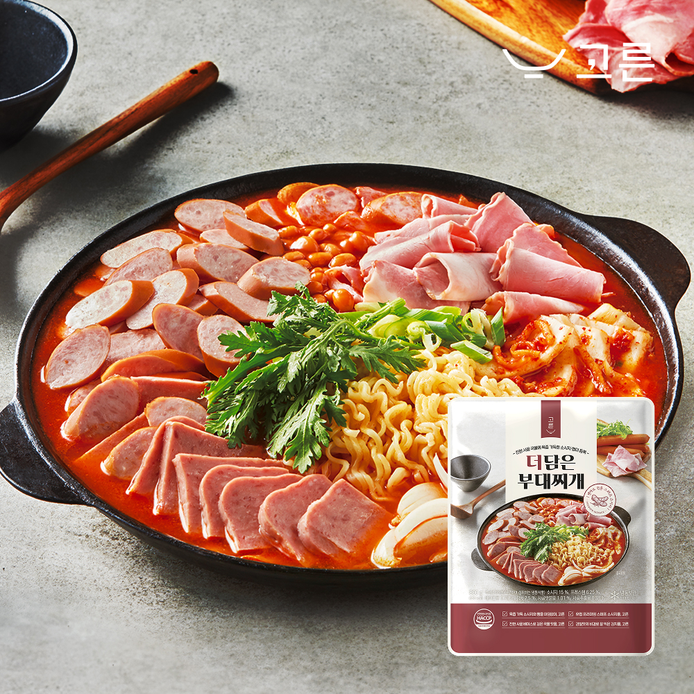 고른 더담은 부대찌개 800g ,2팩 햄 듬뿍 캠핑 맛집 - 상품 이미지
