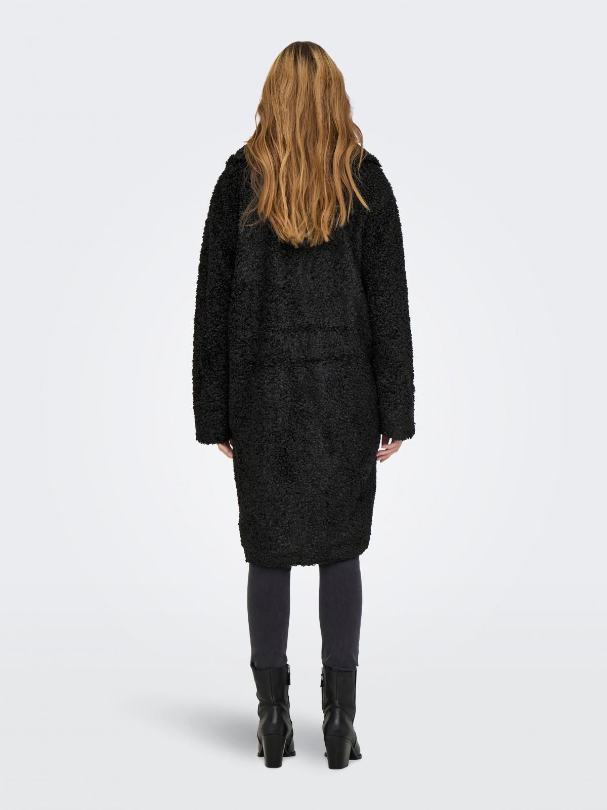 온리 테디디테일 롱코트 15322420_2161 BLACK / BLACK - 상세 이미지 2