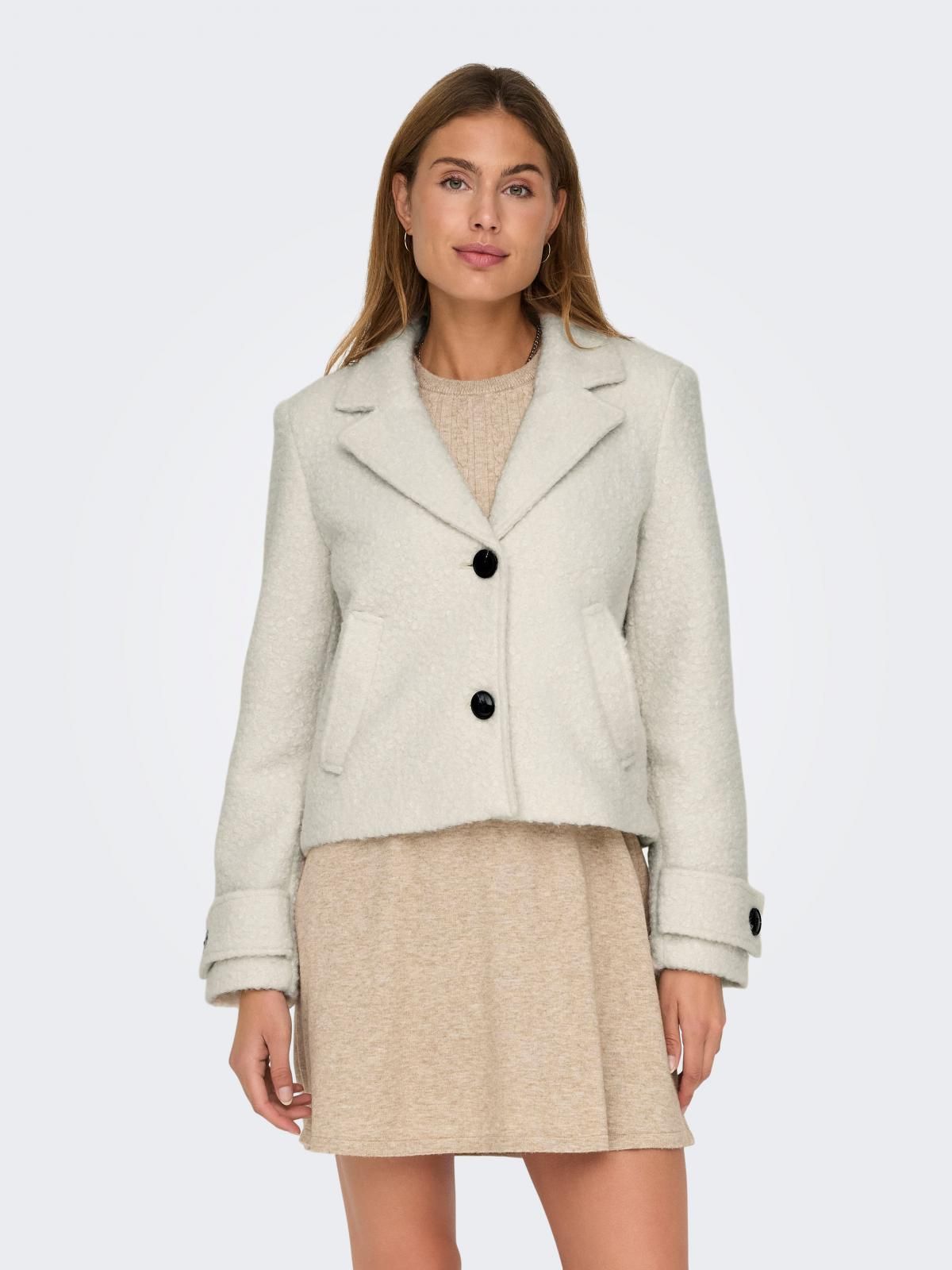 온리 테디 디테일 숏 코트 15321874_115 BEIGE / PUMICE STONE - 상품 이미지