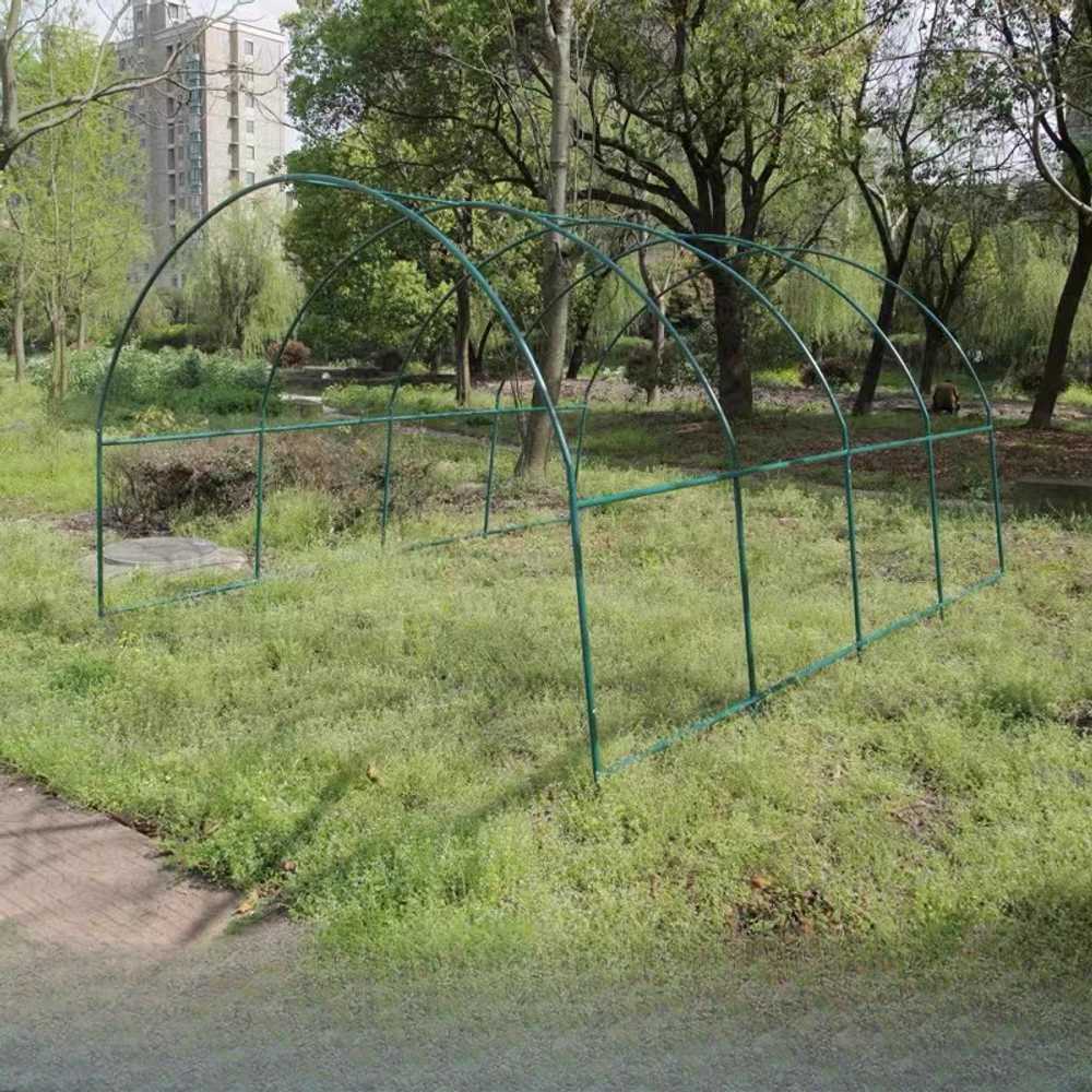 넝쿨 식물 지지대 포도 재배용 철제 아치 프레임 3x2.15x2.2m 격자+그물 - 상세 이미지 4