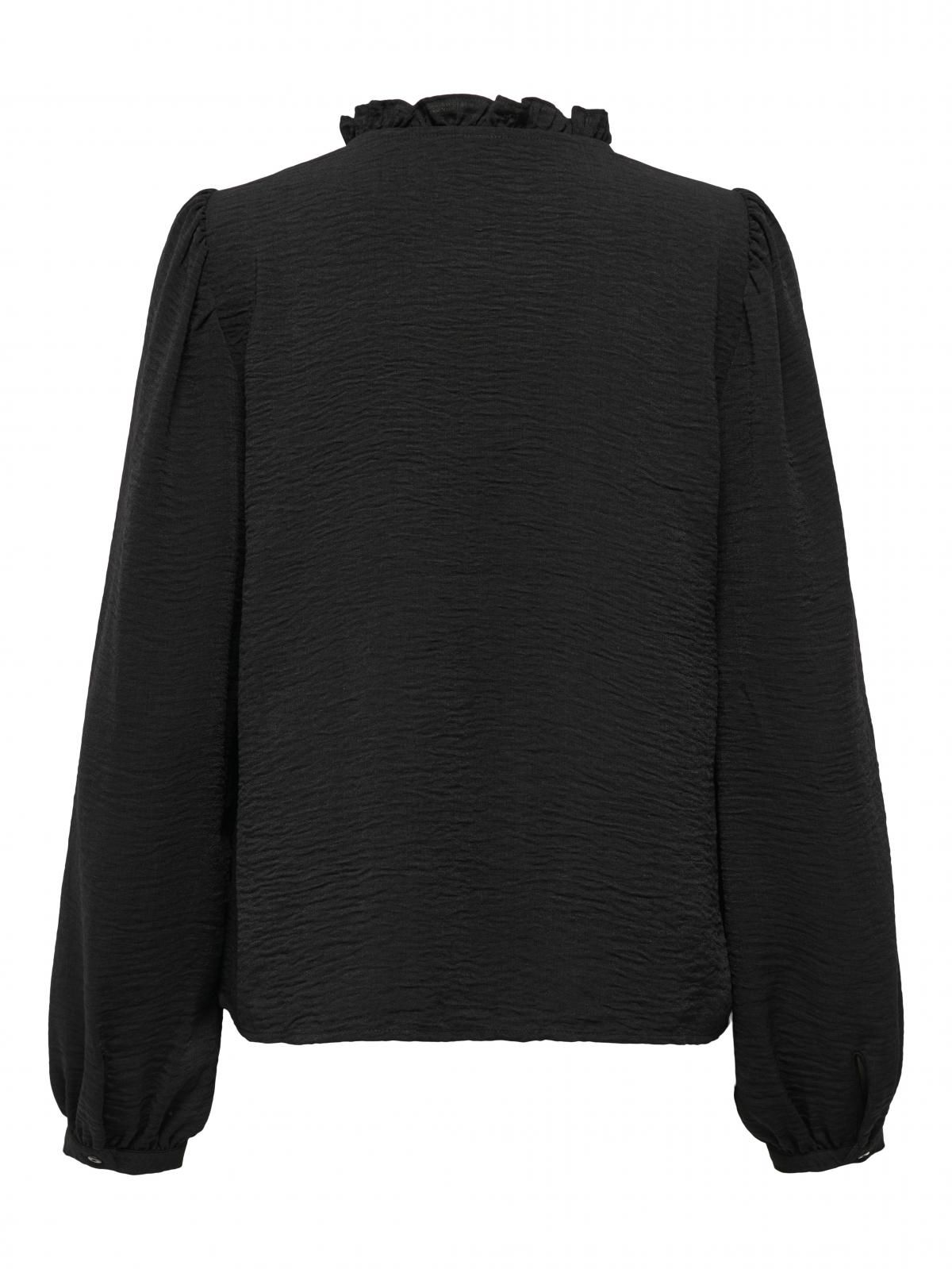 제이디와이 브이넥 레이스 볼륨소매 블라우스 15323274_2161 BLACK / BLACK - 상세 이미지 4