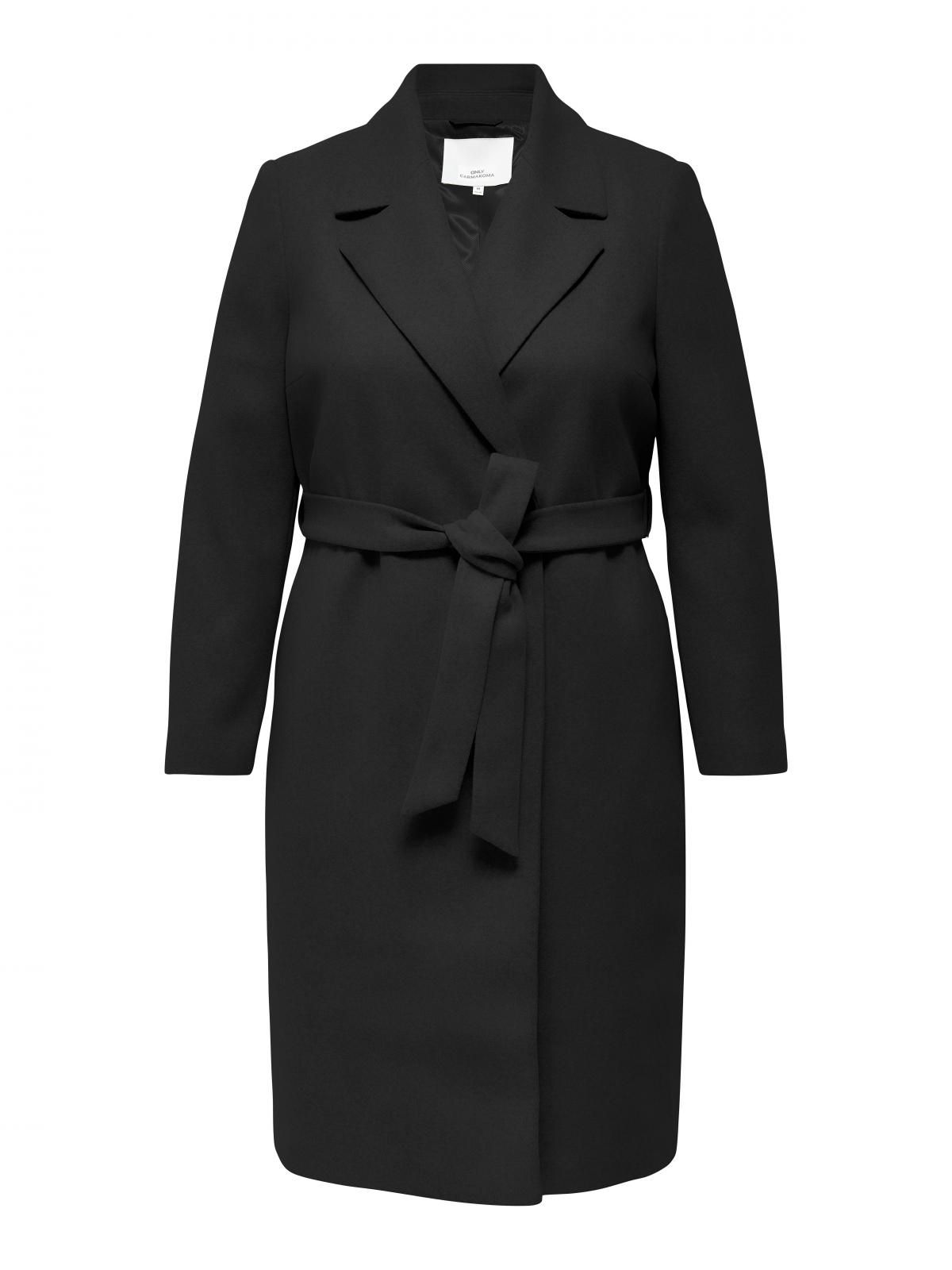 온리 플러스사이즈 벨티드 롱코트 15331937_2161_1141512 BLACK / BLACK - 상세 이미지 3