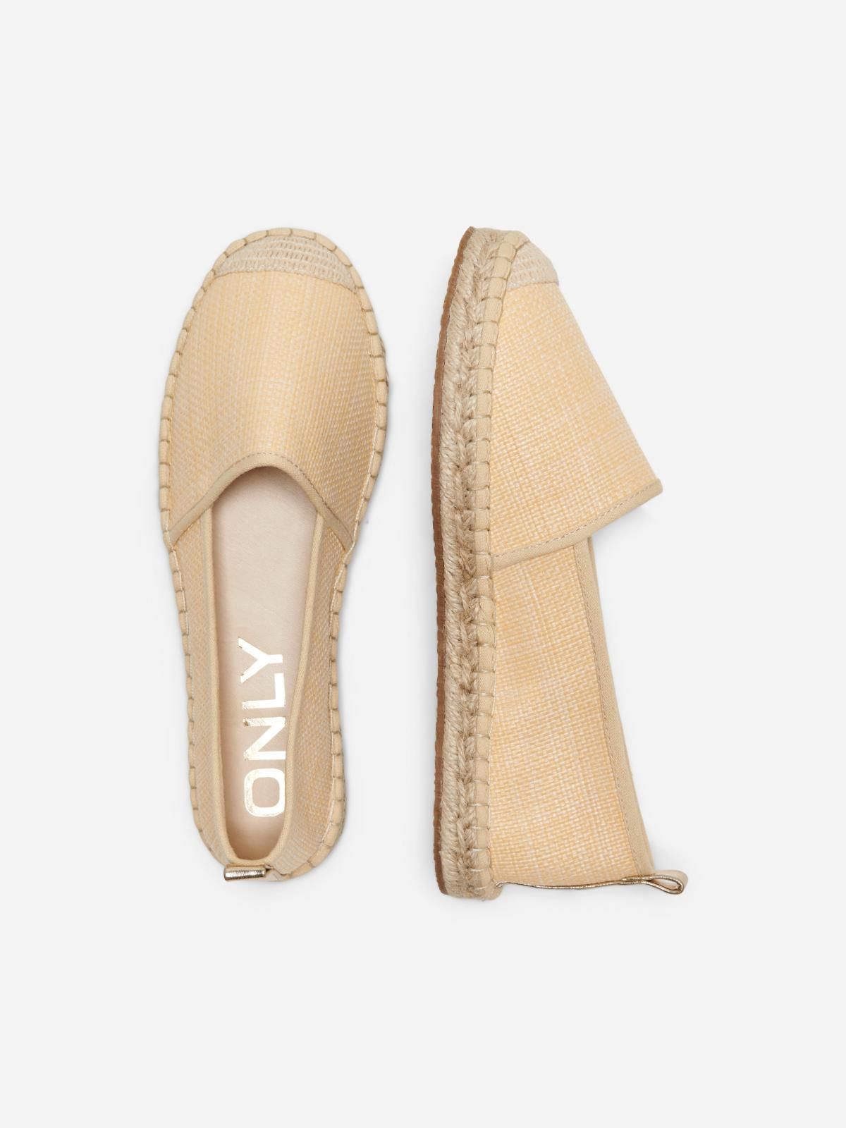 온리 에스파드리유 캔버스 플랫슈즈 15320203_221 WHITE / BEIGE - 상세 이미지 3