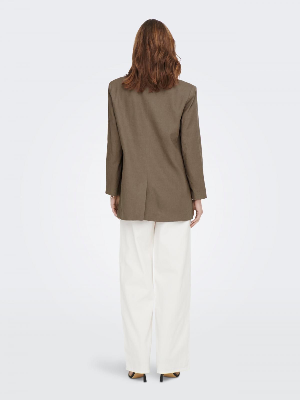 온리 오버사이즈 클래식 테일러드 블레이저 15290245_8063 BROWN / BROWN LENTIL - 상세 이미지 2