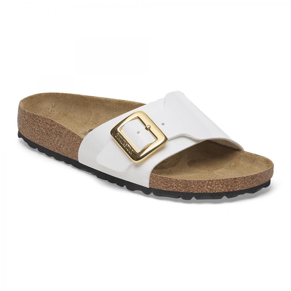 버켄스탁 글로시 버클 쿠션 BirkoFlor 스트랩샌들 1029460/1029437 PATENT WHITE - 상세 이미지 2