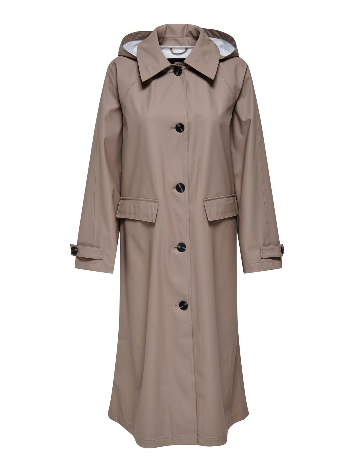온리 테크니컬 롱 레인코트 15355208_120 GREY / WALNUT - 상세 이미지 3