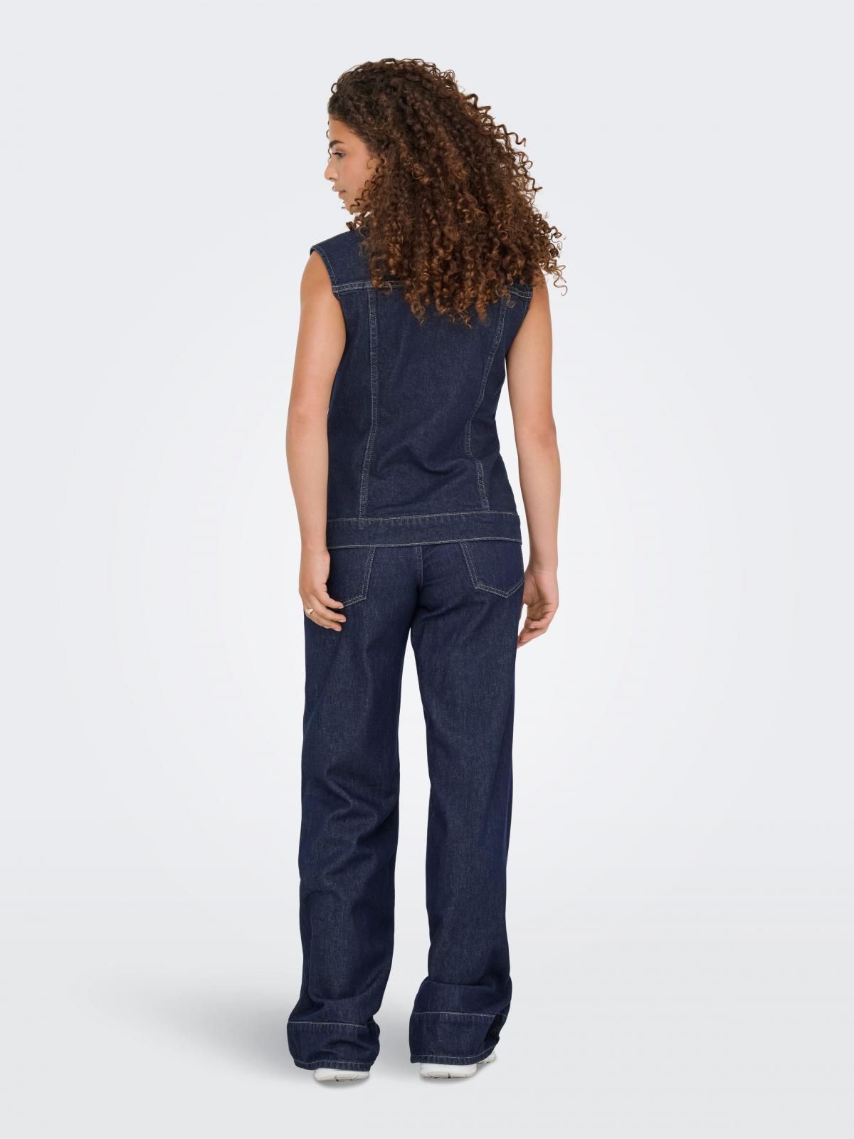 온리 데님 테일러드 베스트 15356846_2114_1216561 BLUE / DARK BLUE DENIM - 상세 이미지 2