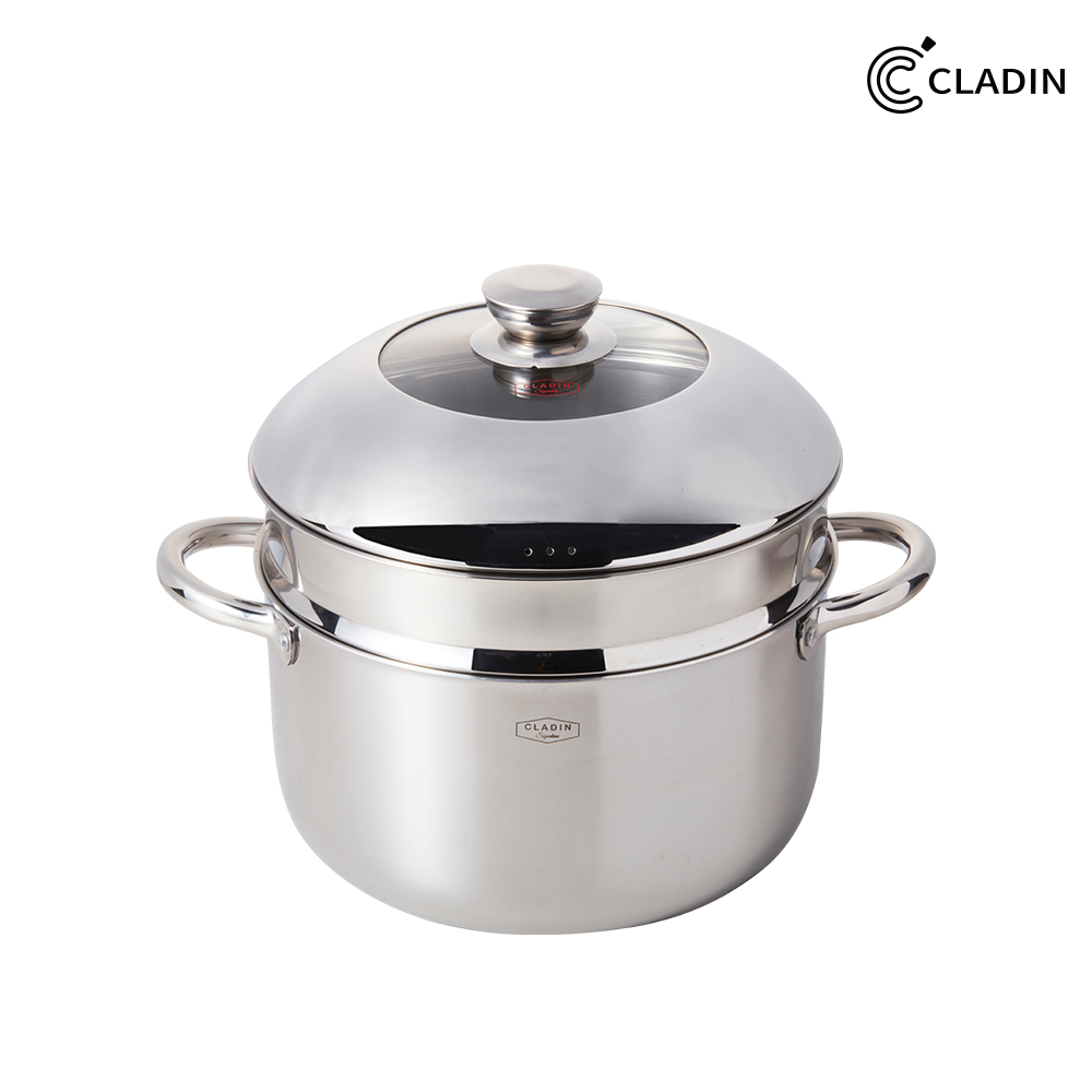 클래딘 인덕션 직화 IH 통3중 스텐 찜기 곰솥세트 28cm - 상세 이미지 2