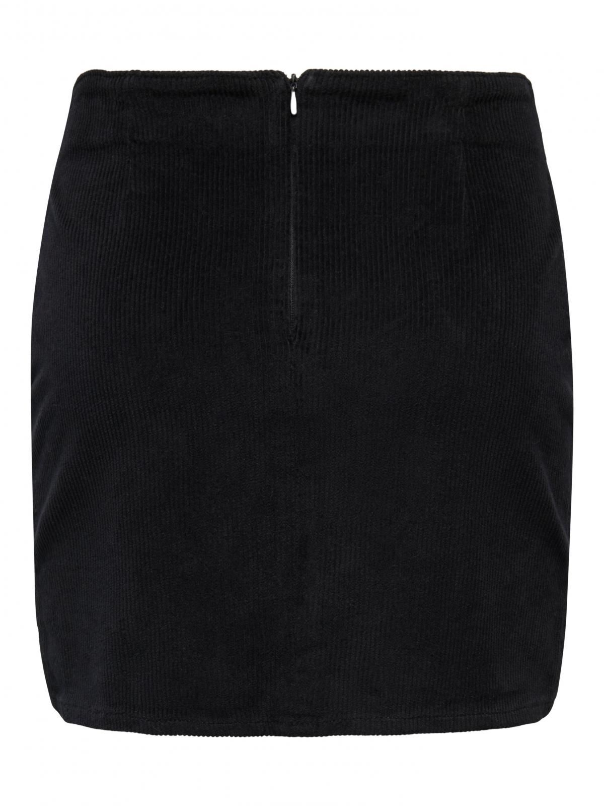 온리 코듀로이 미니 스커트 사이드 슬릿 15353633_2161 BLACK / BLACK - 상세 이미지 4