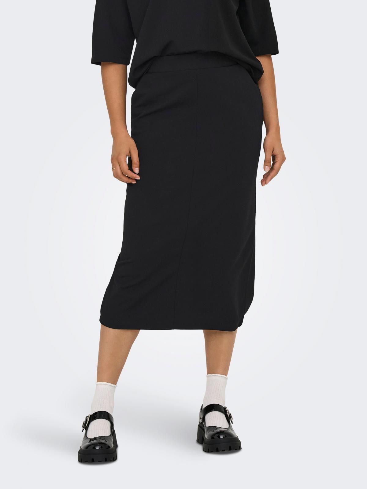 제이디와이 테크니컬 밴딩 롱 펜슬 스커트 15360774_2161 BLACK / BLACK - 상품 이미지