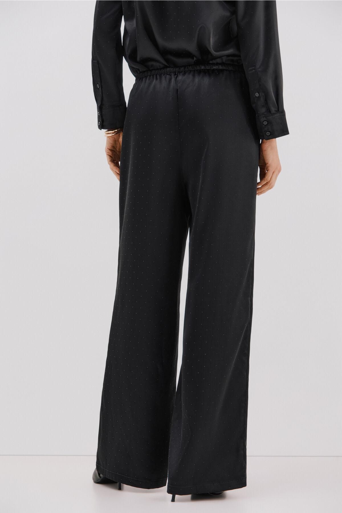 꼬르떼피엘 새틴 스트라스 와이드 팬츠 8292568 NEGRO - 상세 이미지 5