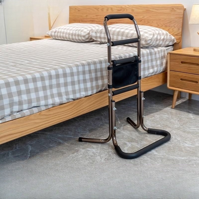 어르신 침대 일어날 때 팔걸이 원목 쇼파 커피 소파 탁자 사이드 선반 미니 옆 이동식 원형 - 상세 이미지 2
