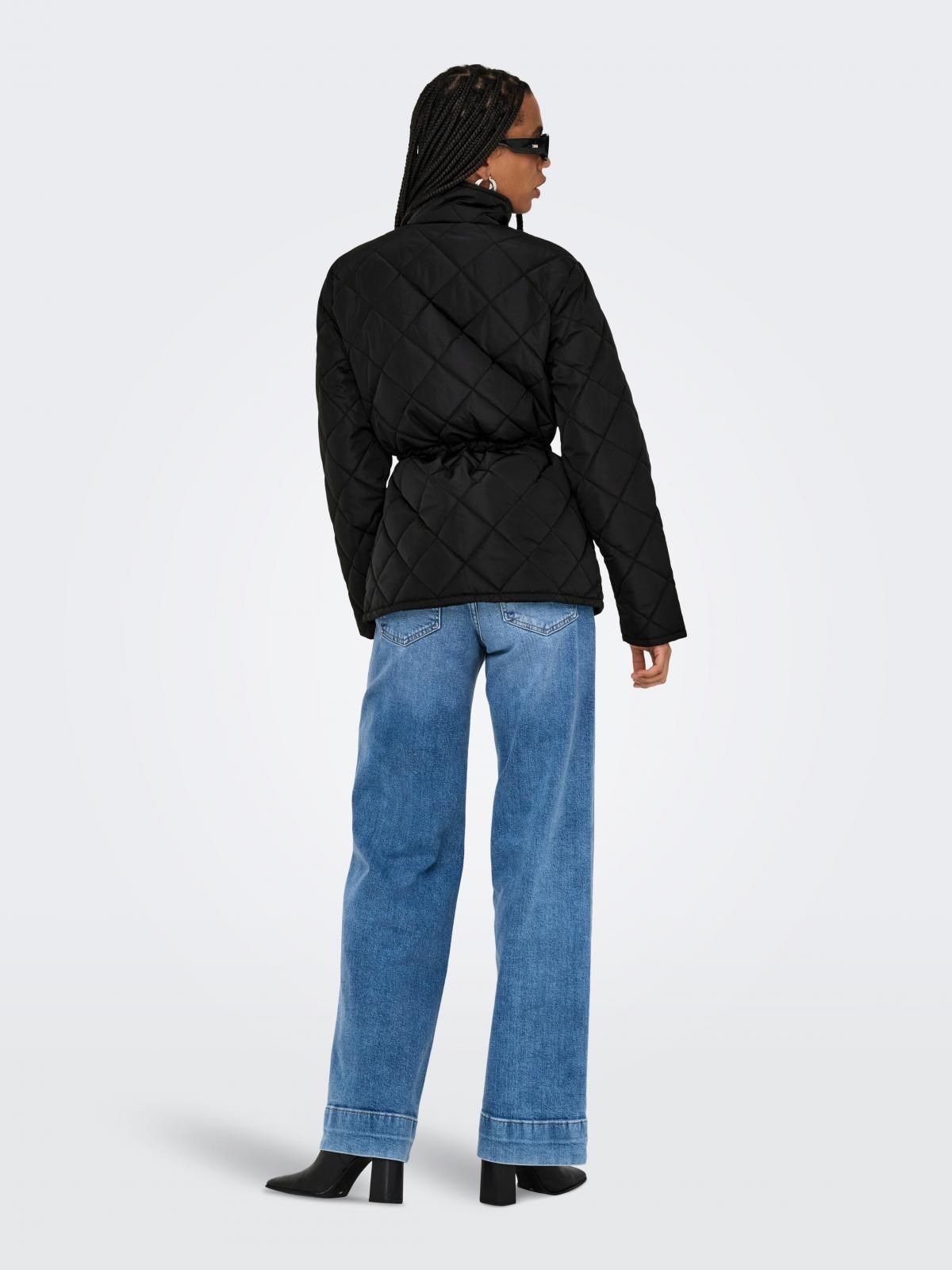 온리 테크니컬 퀼팅 하이넥 재킷 15354432_2161 BLACK / BLACK - 상세 이미지 3