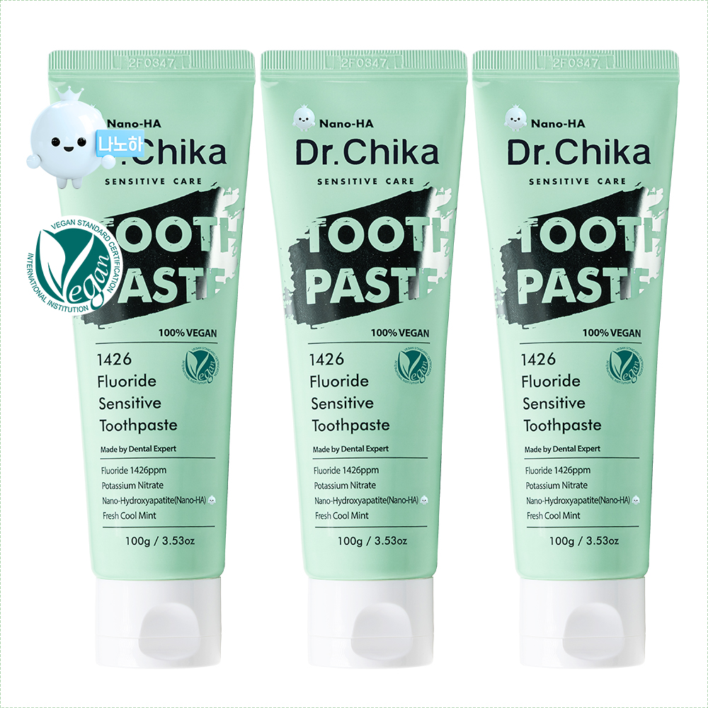 닥터치카 시린이치약 잇몸치약 고불소 1426 함유 시린증상완화 질산칼륨 100g, 3개 제품 이미지