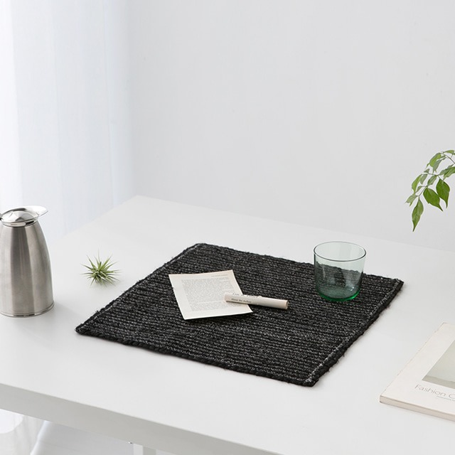 BUCHIDA 매트 사각 40x40 블랙 - 메인 이미지